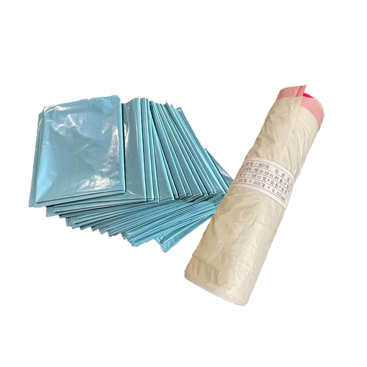 大豐環保再生PE垃圾袋，100% 再生 PE 材質，支援ODM客製化尺寸，環保耐用。｜Eco-friendly garbage bag made from 100% recycled PE by Da Fon Environmental.